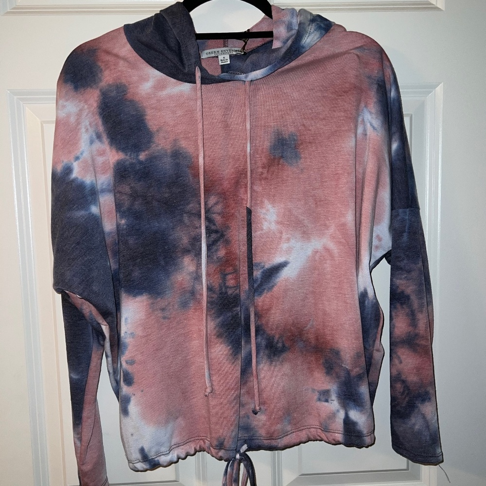 Tie Dye Cropped Hoodie